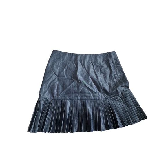 Bana‎ Republic Factory Store Worn Once Blue -Silver pleated skirt size 6 - Picture 1 of 5